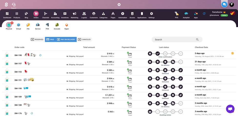 Manage orders easily in the Selldone eCommerce platform