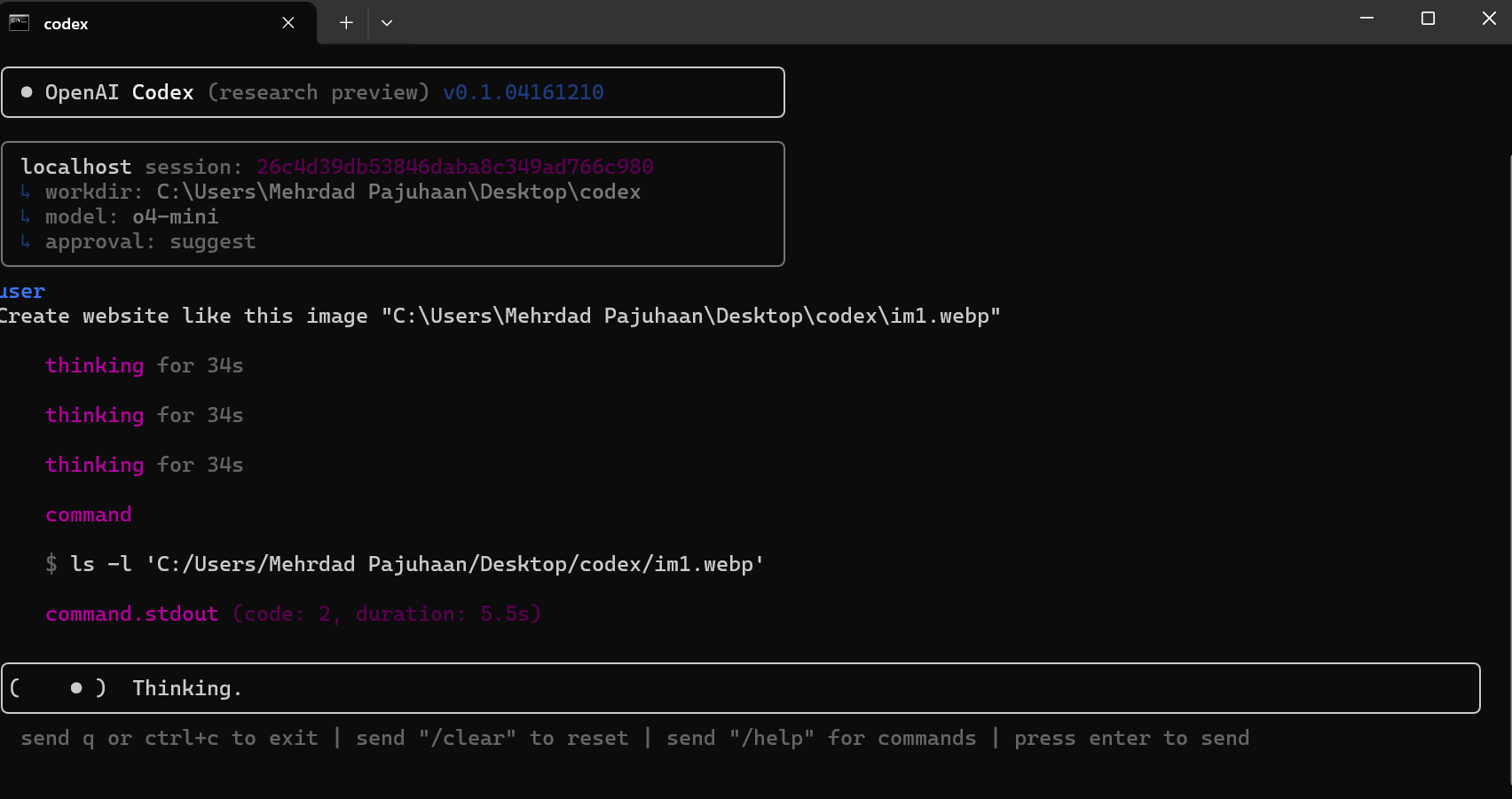 Codex Is Creating Code