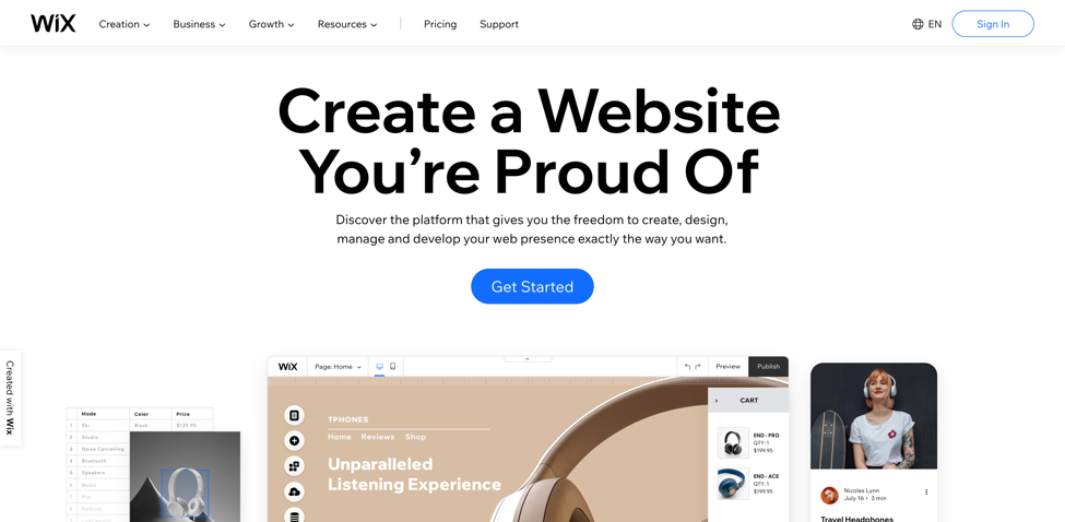 Wix website builder