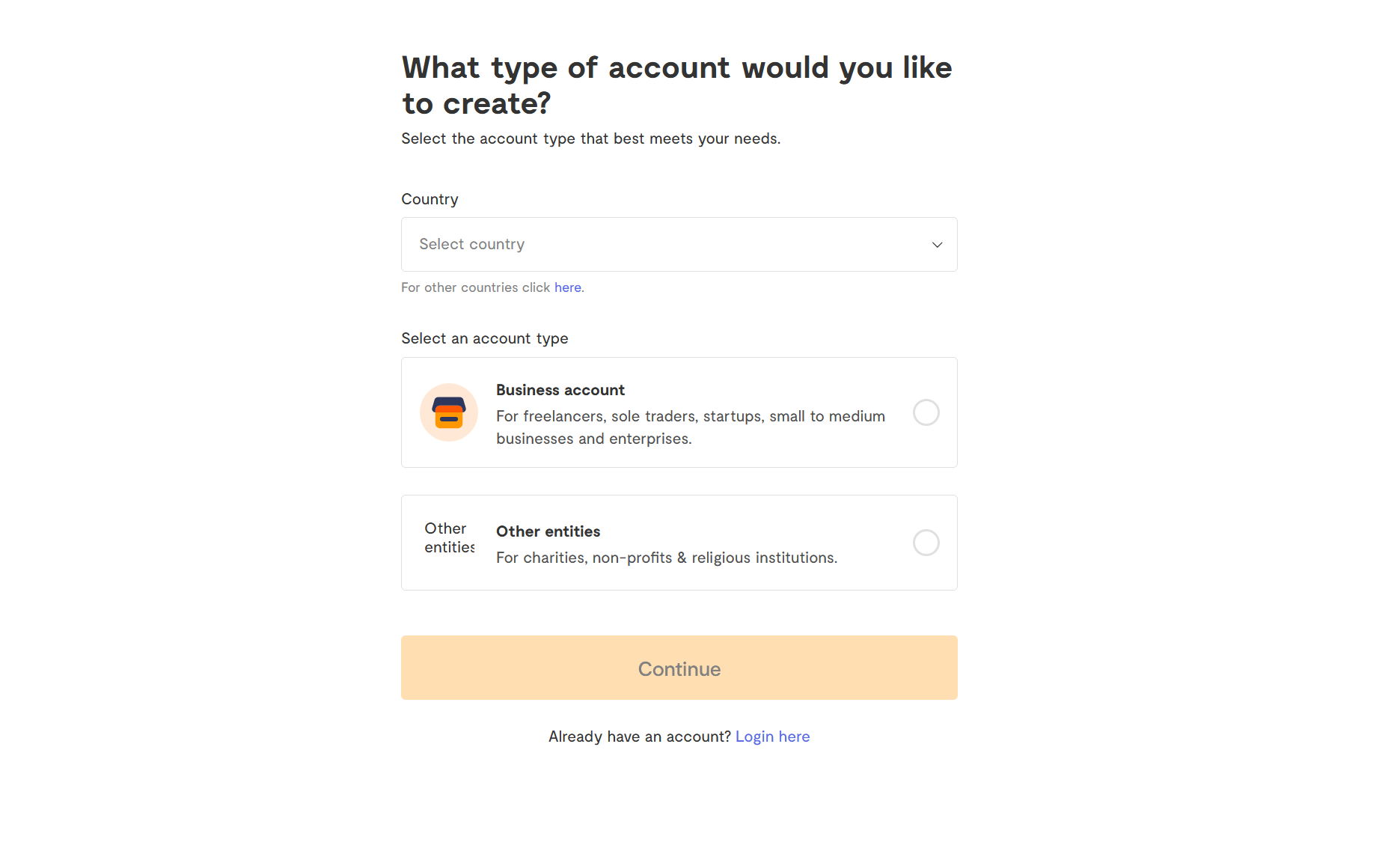 Flutterwave - Signup Page