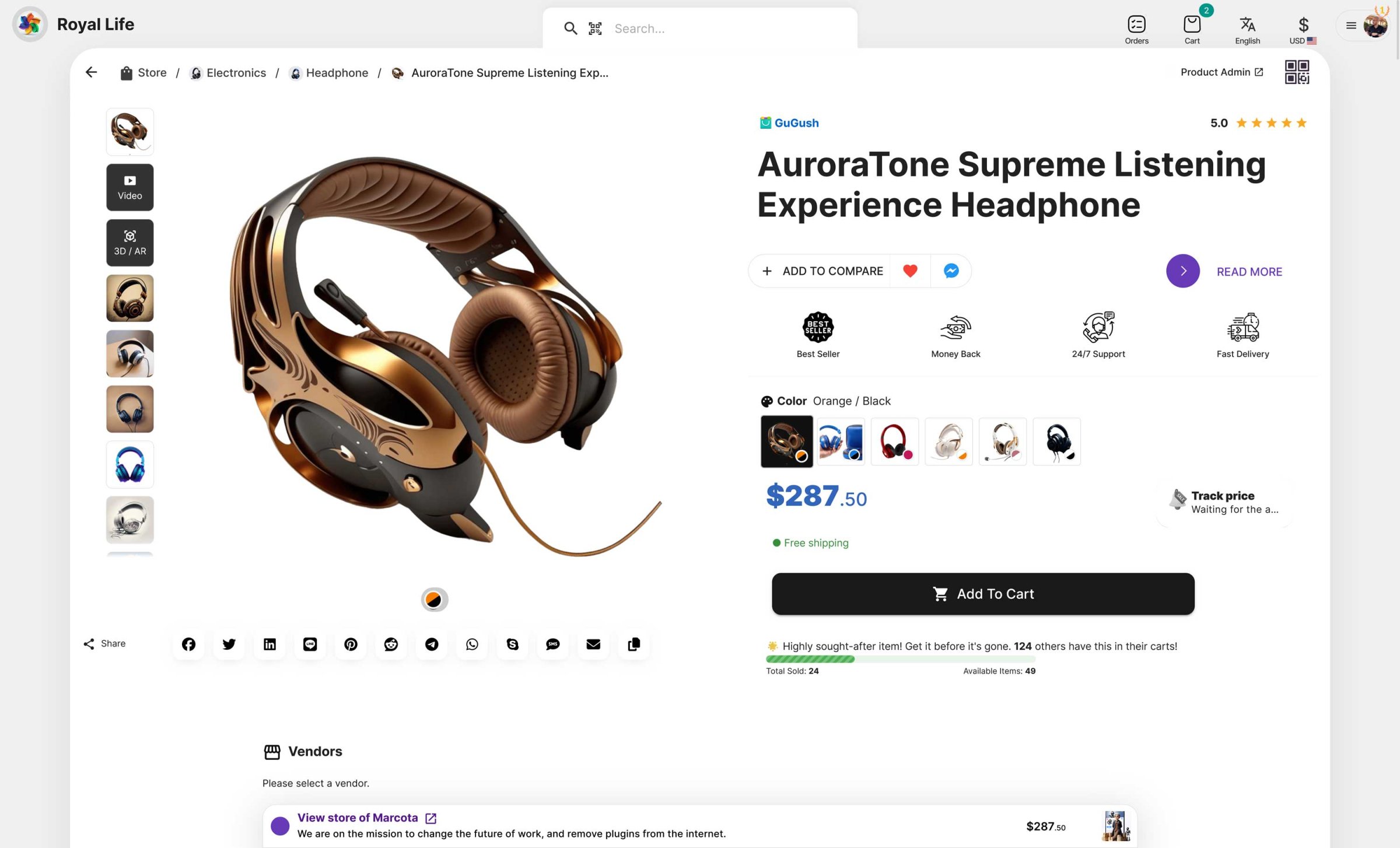 Auto Created Product Page with Selldone