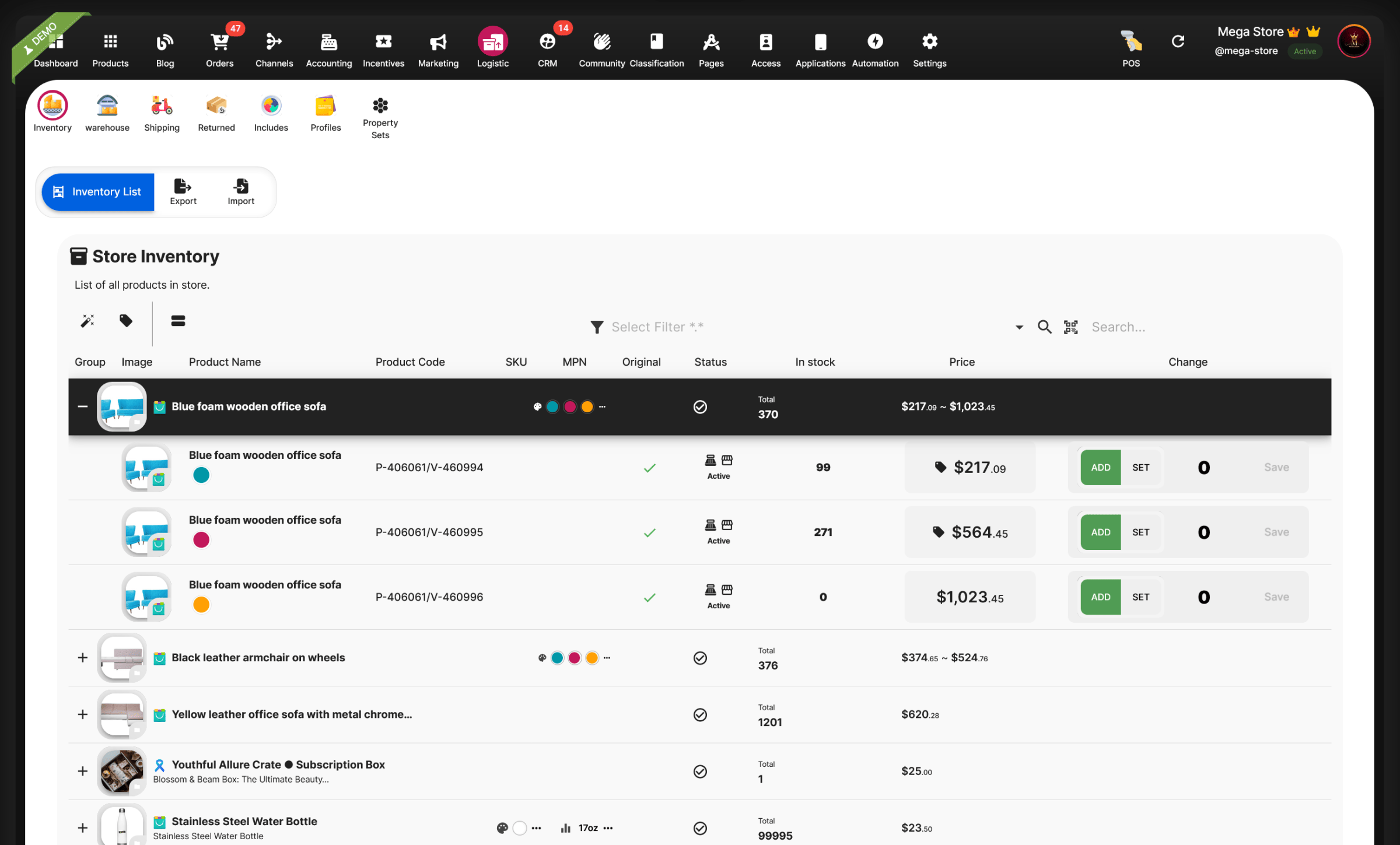 Sales Engine Inventory