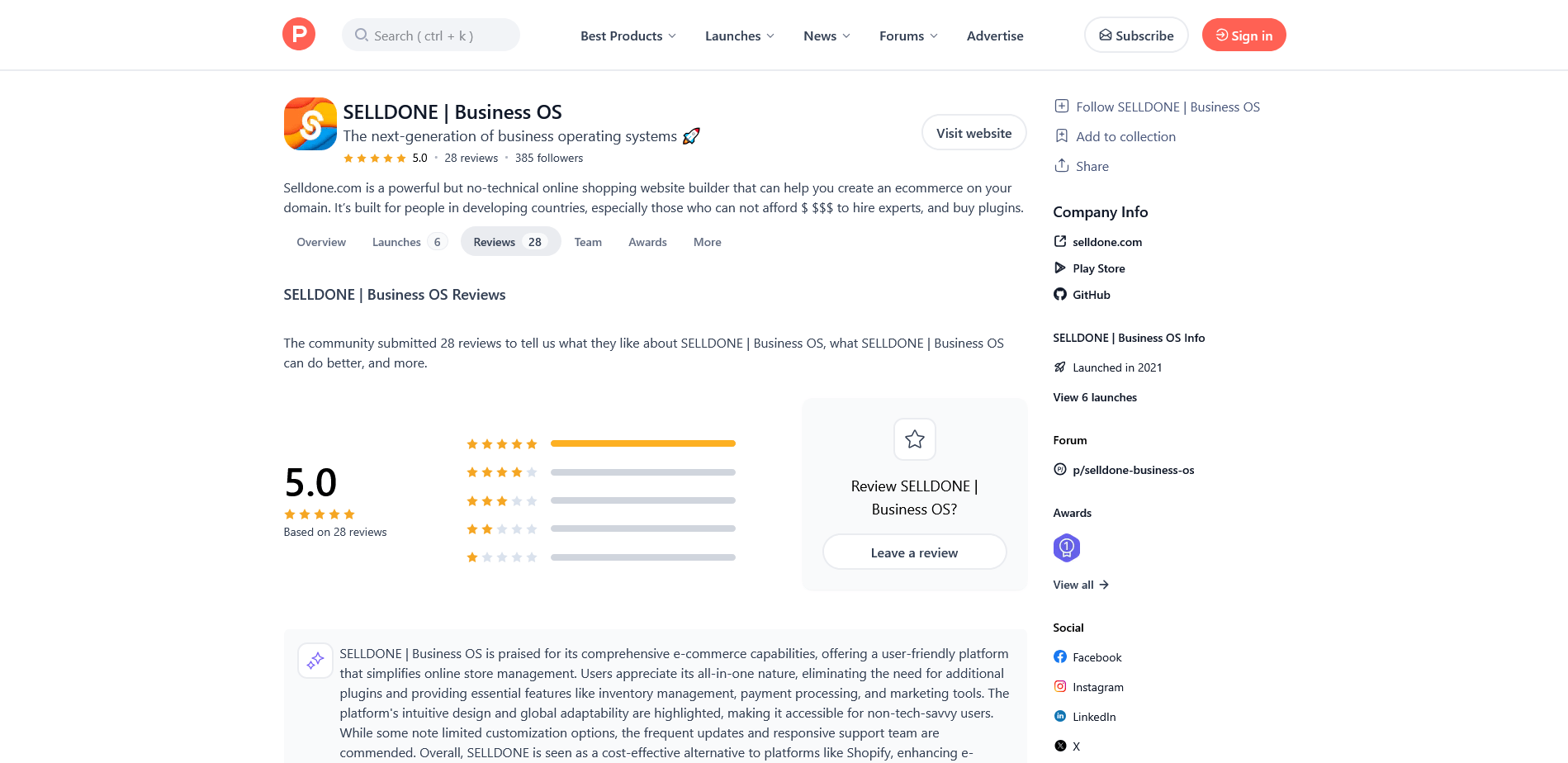 Product Hunt reviewers often highlight Selldone’s unique positioning as a true ecommerce…