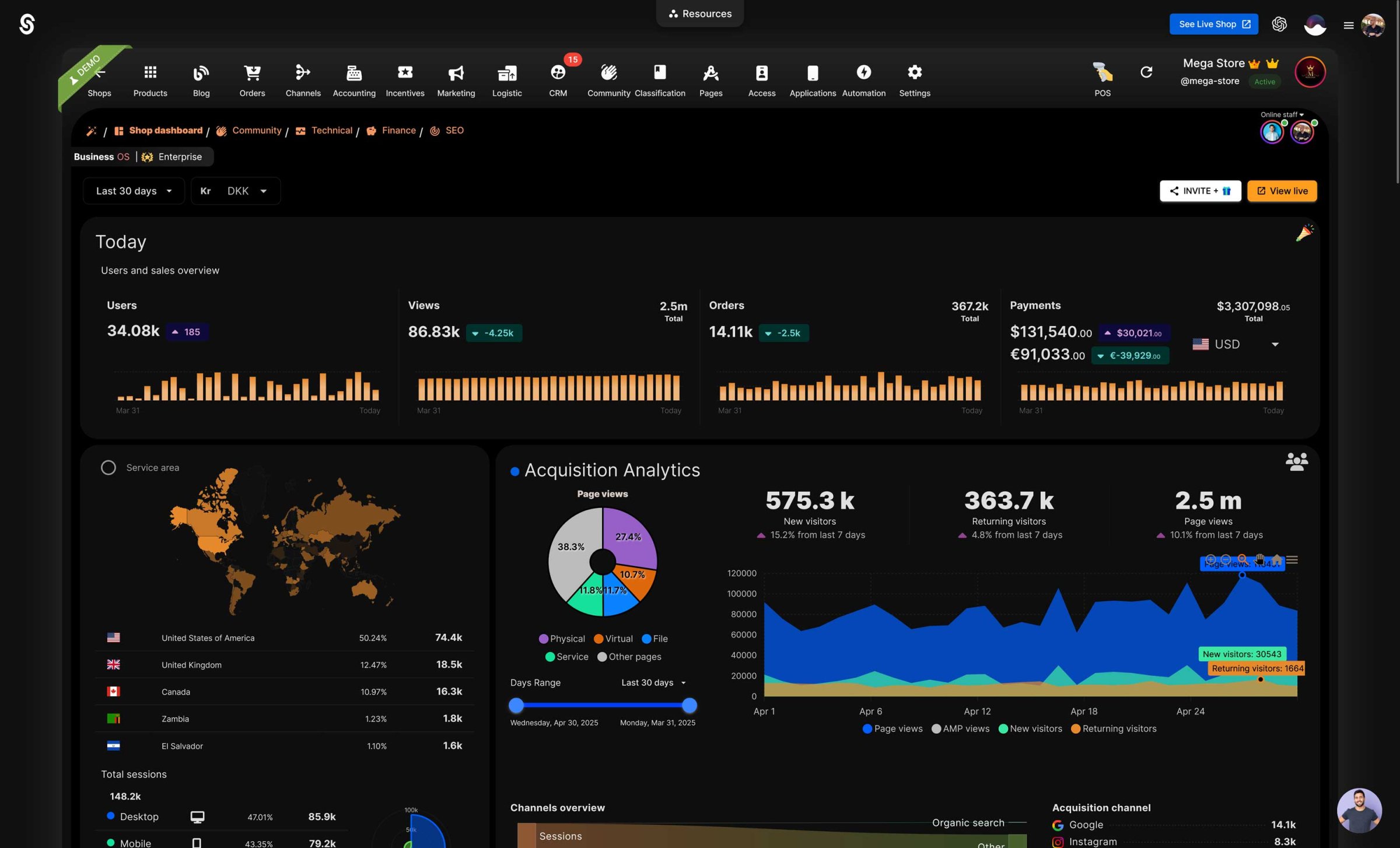 Selldone - Shop Dashboard