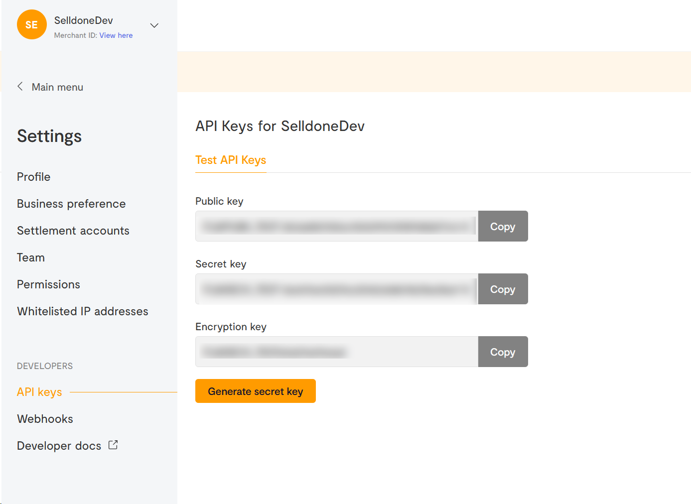 Flutterwave - Get API Keys