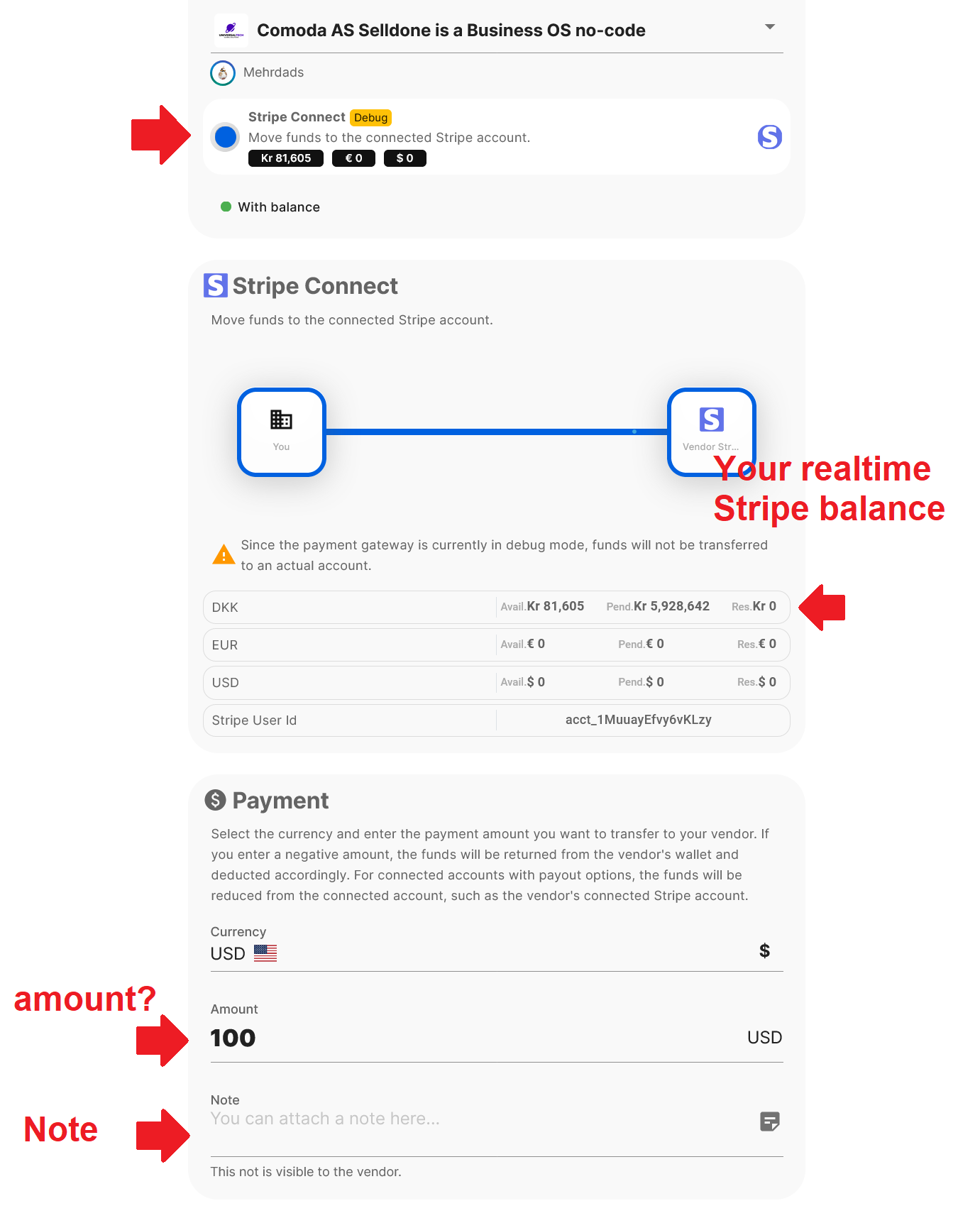 The top image shows that Selldone offers real-time balance updates for your…