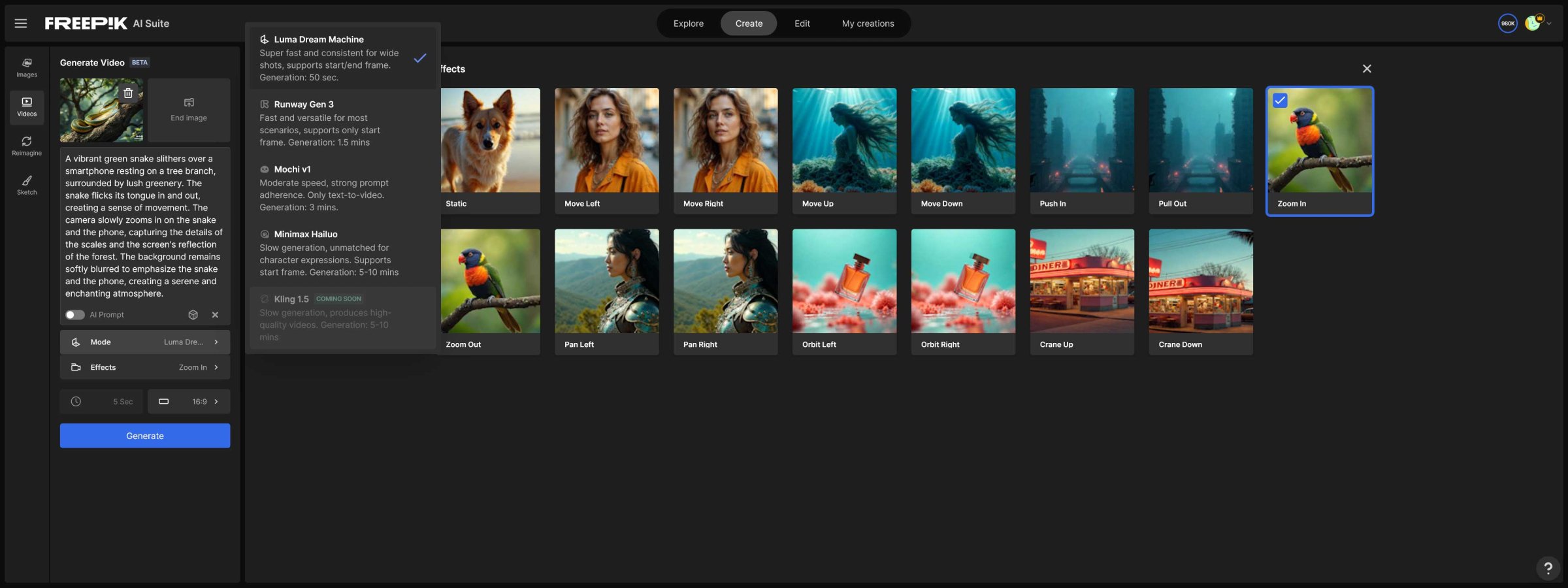 Freepik Video AI Tools