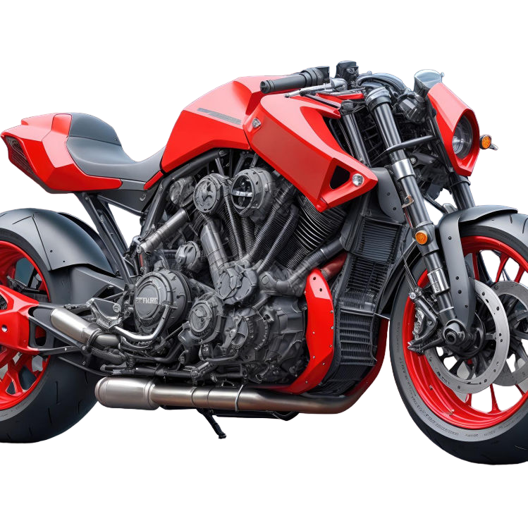 Sport Red Motorcycle 500cc Model 2023