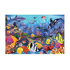 Oversized Fun on the FloorThis puzzle measures 2-by-3 feet once assembled.