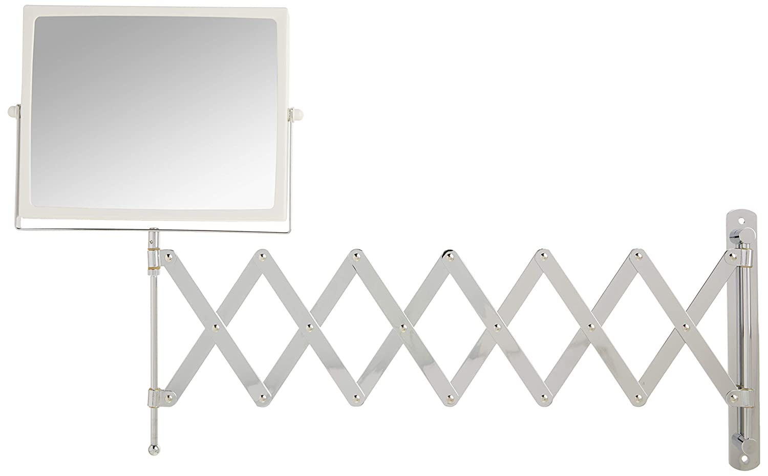 The elegant design of the Jerdon J2020C Hindsight Wall Mount Makeup Mirror