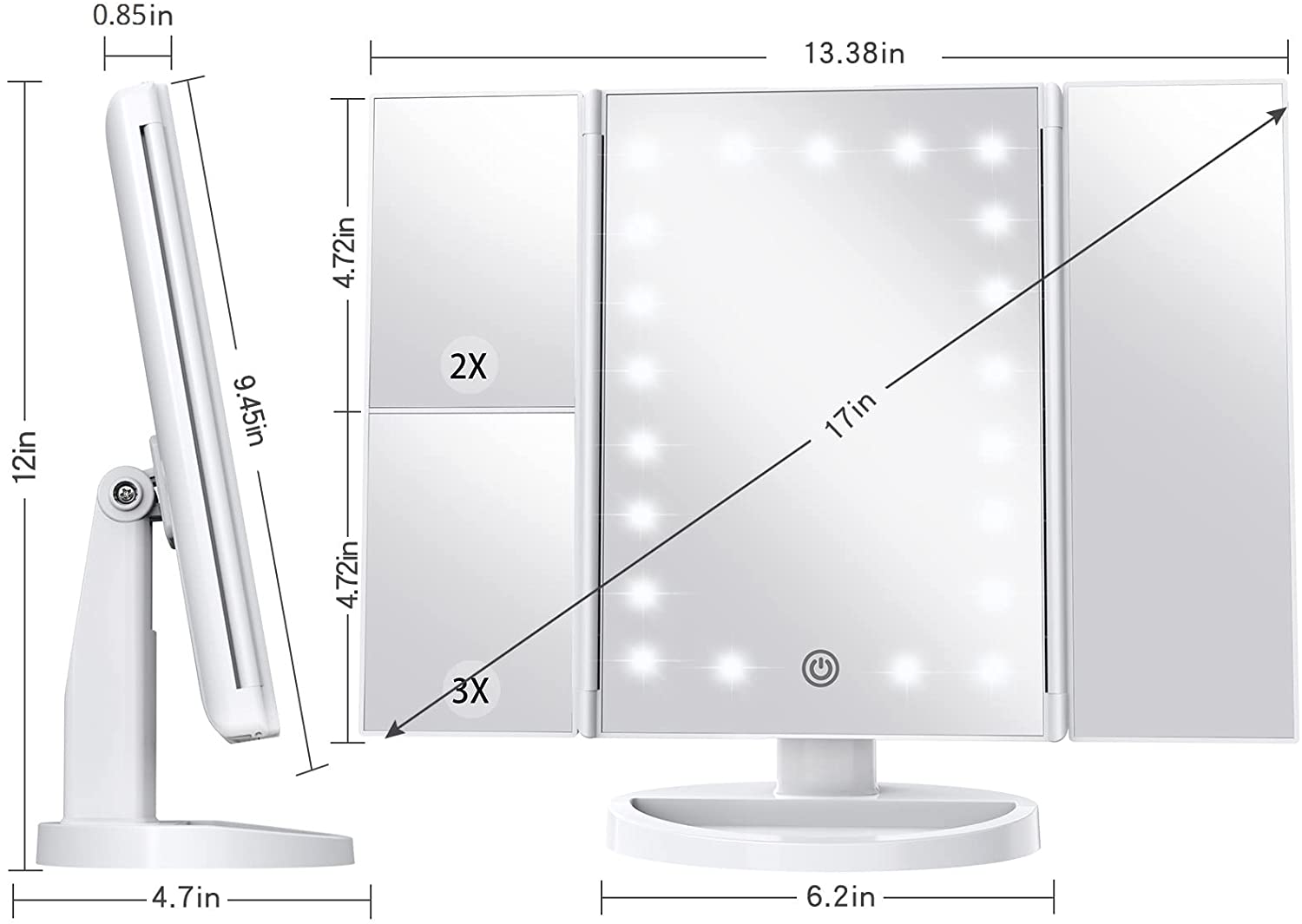 Thank you for choosing HUONUL makeup mirror.