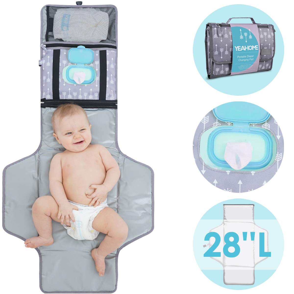 BEST BABY GIFTS - EXTENDED SIZE 28" x 22", The expanded changingβ¦