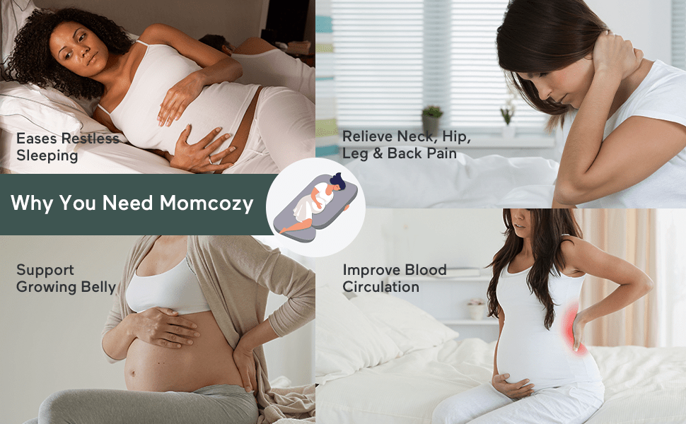 Momcozy Pregnancy Body Pillow fits to your body's contour, allowing your spineβ¦