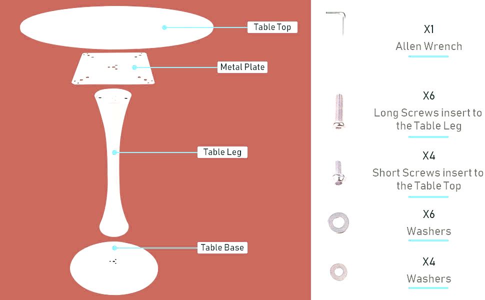 - The circular dining table is the perfect size for tiny intimate