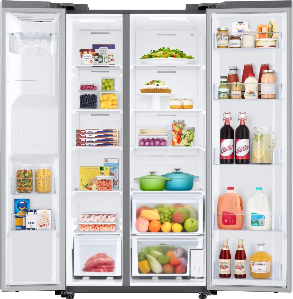 Samsung's new Side by Side Refrigerators provide a sleek minimalist design with