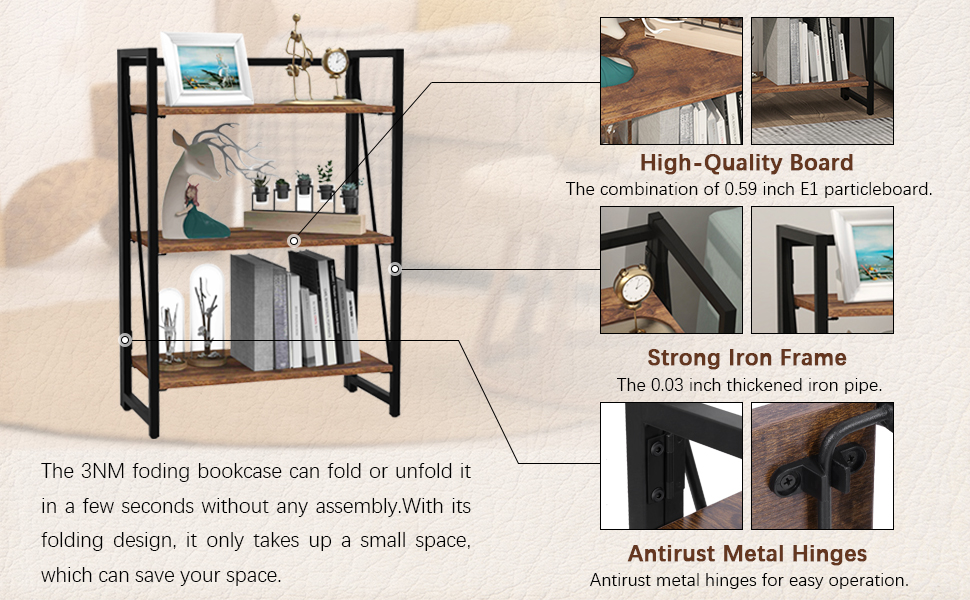 Multiple Functions - This wooden bookshelf may be used to store and