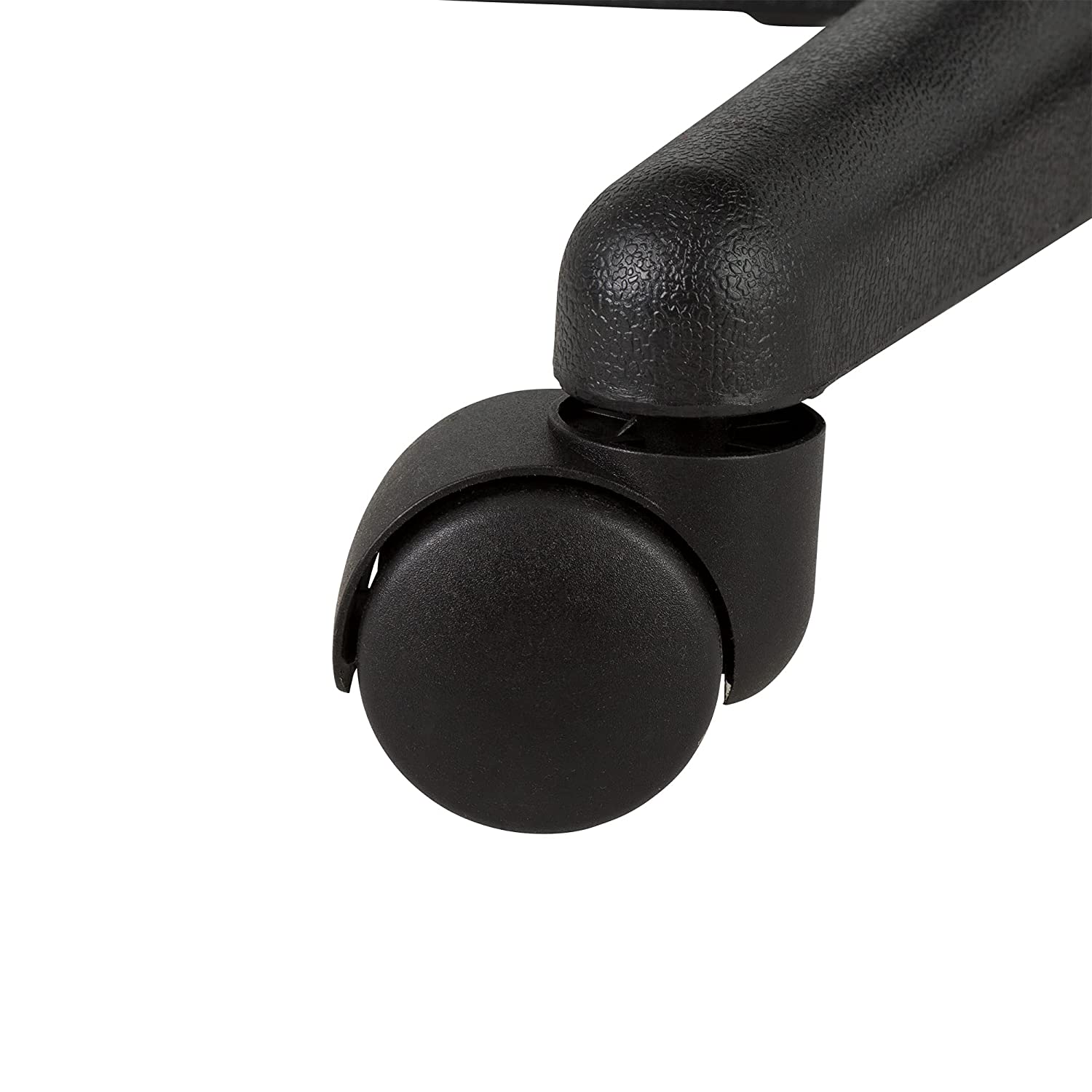 DURABLE FIVE-POINT STAR BASE with 5 rolling nylon wheels for ease maneuverability
