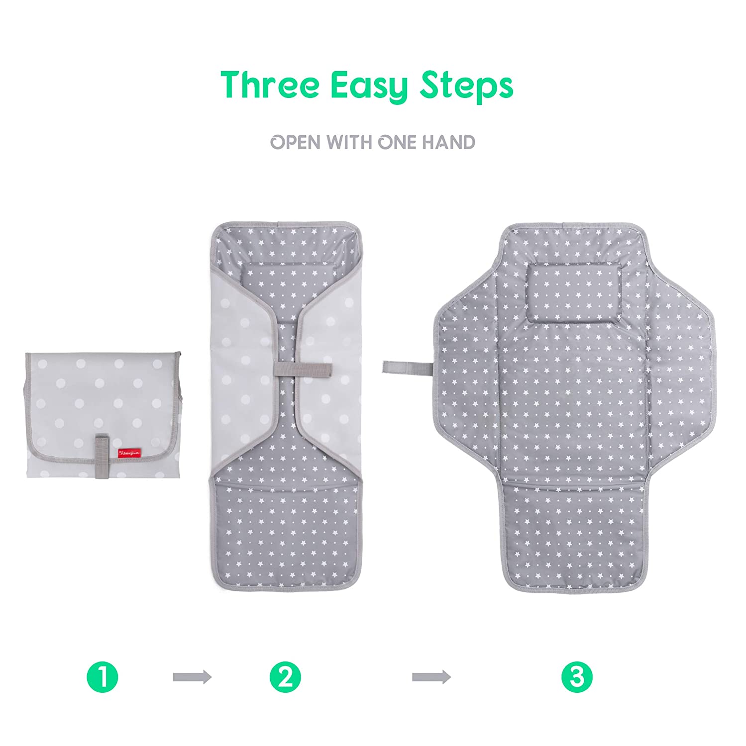 WATERPROOF AND GOOD QUALITY MATERIAL - Our portable changing mat is composed…