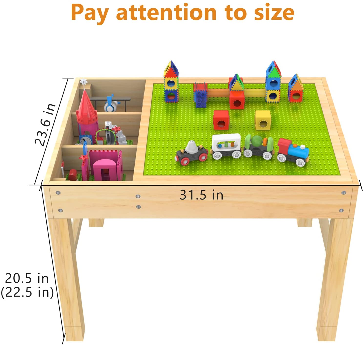 Construction is made of solid wood for long-term use.
