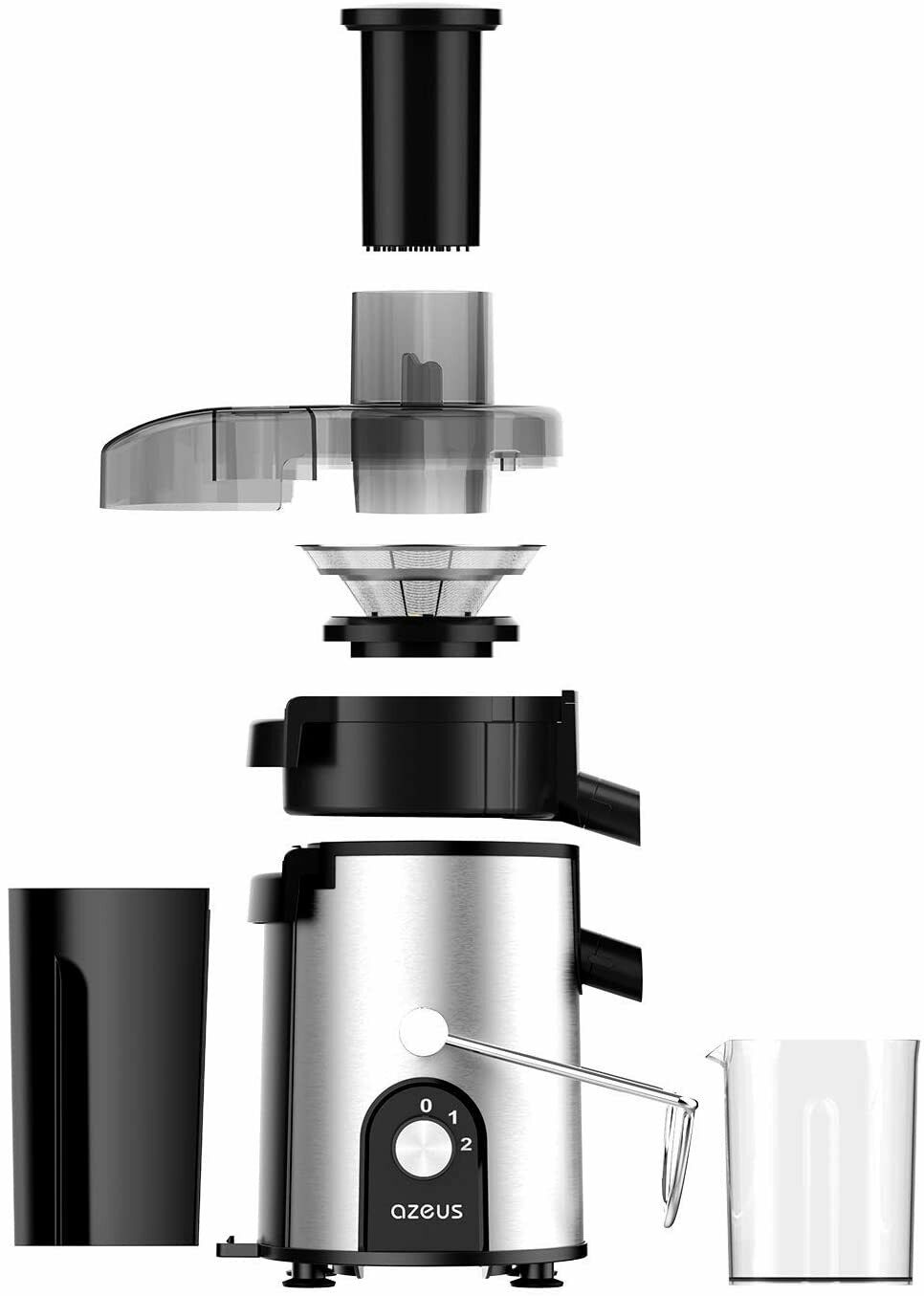 AZEUS Ultra High-Speed Juicer makes juicing simple. Prepares nutritious and wholesome fruit