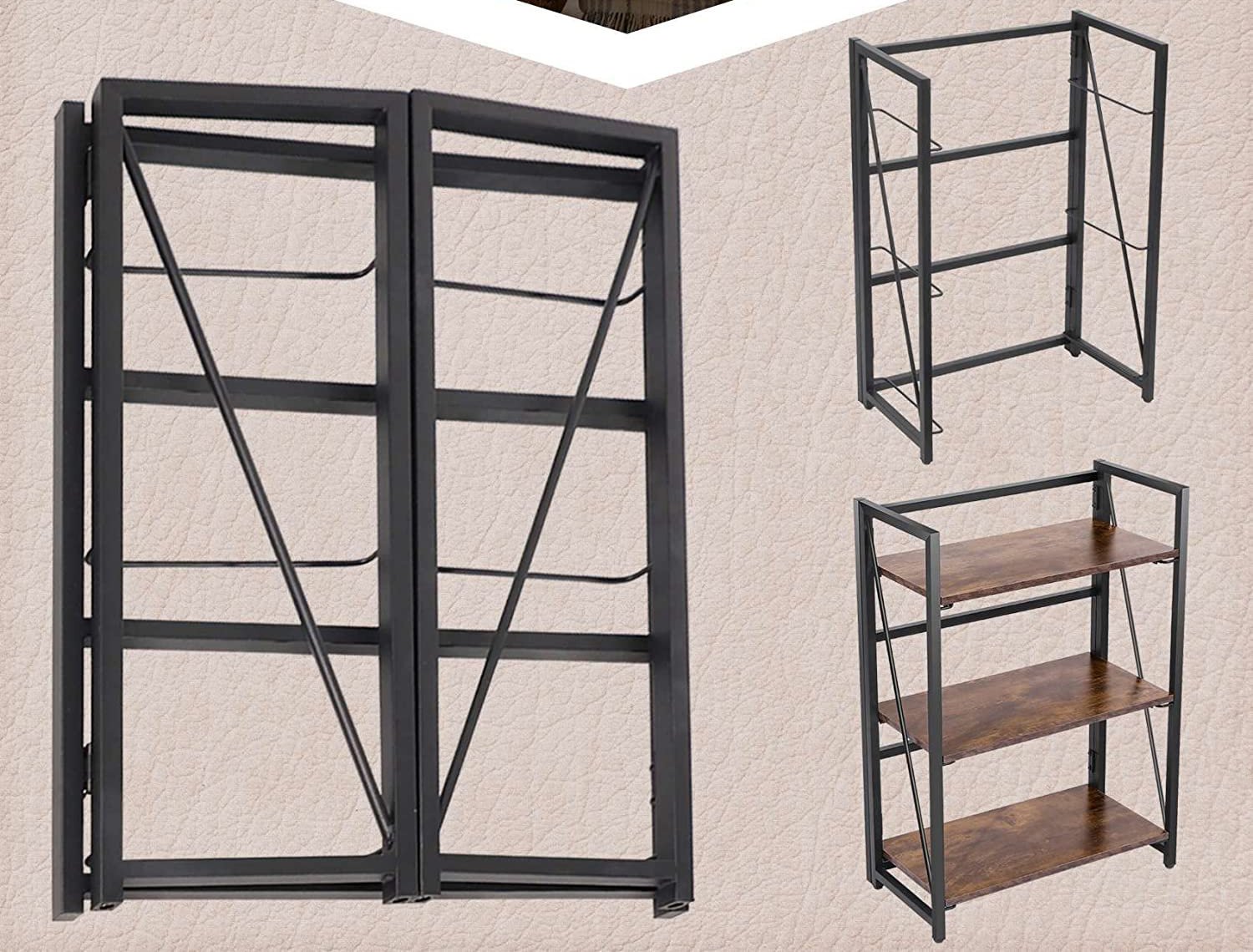 Excellent Space Saver - standing book shelves with an open back, 33.43"