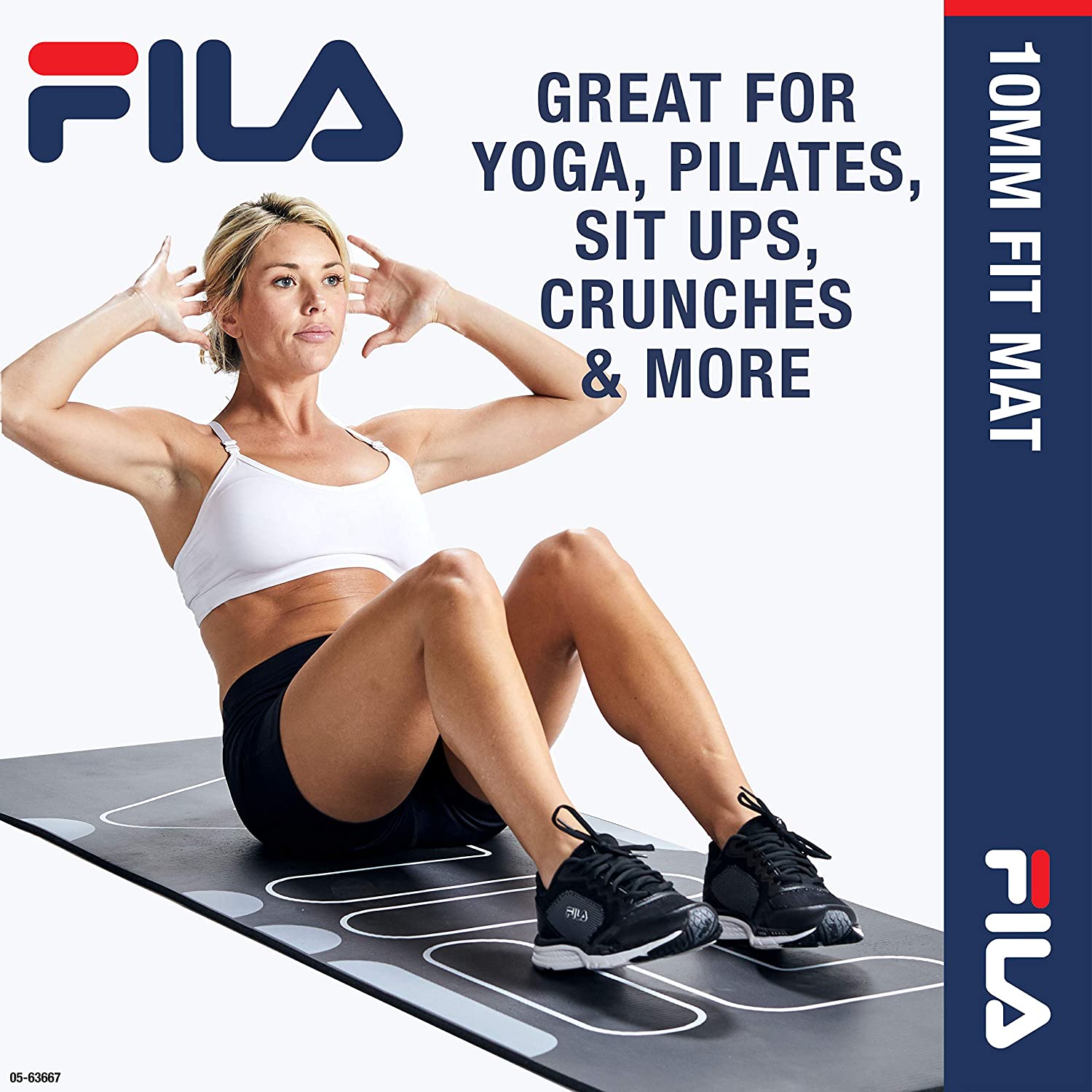 CLASSIC EXERCISE MATFitness mat is ideal for all types of workouts, stretching and floor exercises at home or in the gym and studio such as yoga, Pilates, sit ups, crunches and more.