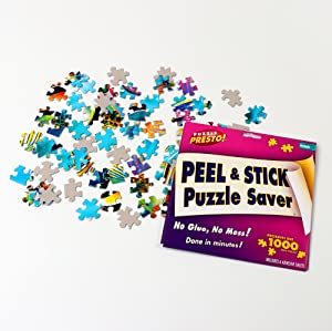 Save Your PuzzlePuzzle Presto quickly and easily seals your puzzle permanently in its original pristine finish with no messy clean up, simply apply the 6 sheets to the back of your finished puzzle!
