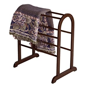 Winsome Walnut Wood Quilt Rack