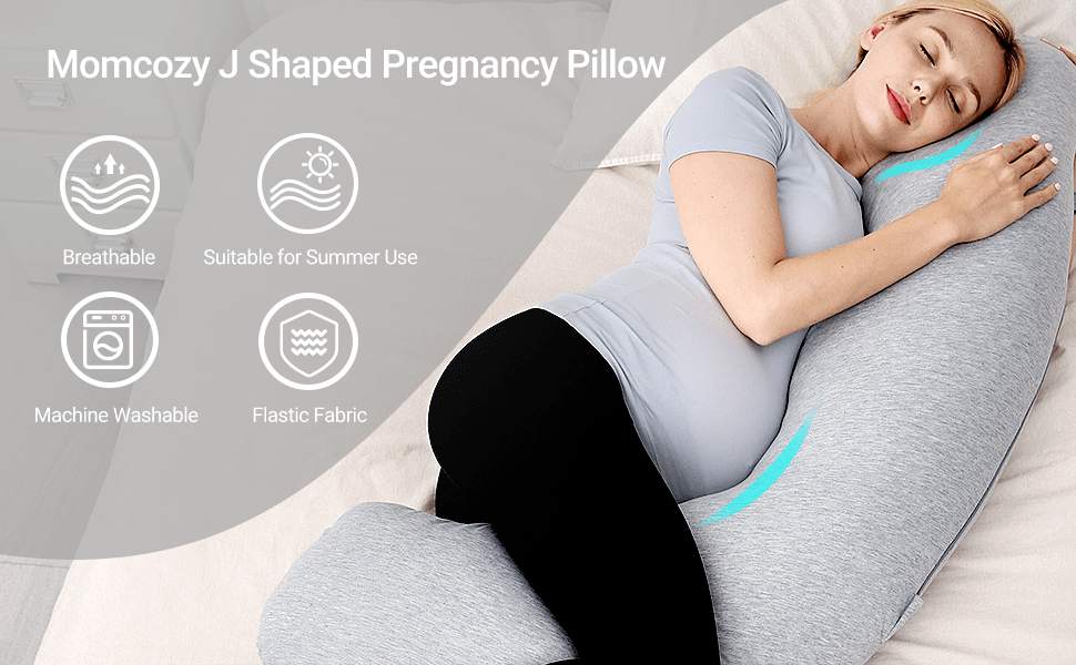 The Momcozy J Shaped Pregnancy Pillow was designed for a restful night'sβ¦