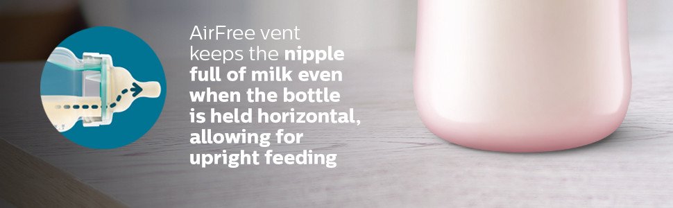 Anti-colic with AirFree vent bottles from Philips Avent are designed to help…