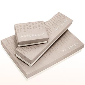 Carefully Packaged with LoveEvery piece of jewelry you receive from Silpada comes in a carefully packaged gift box bearing the Silpada logo in a trendy silver embossed design. The gray and white boxes complete the perfect gift and can also be used as storage for your own Silpada jewelry pieces.