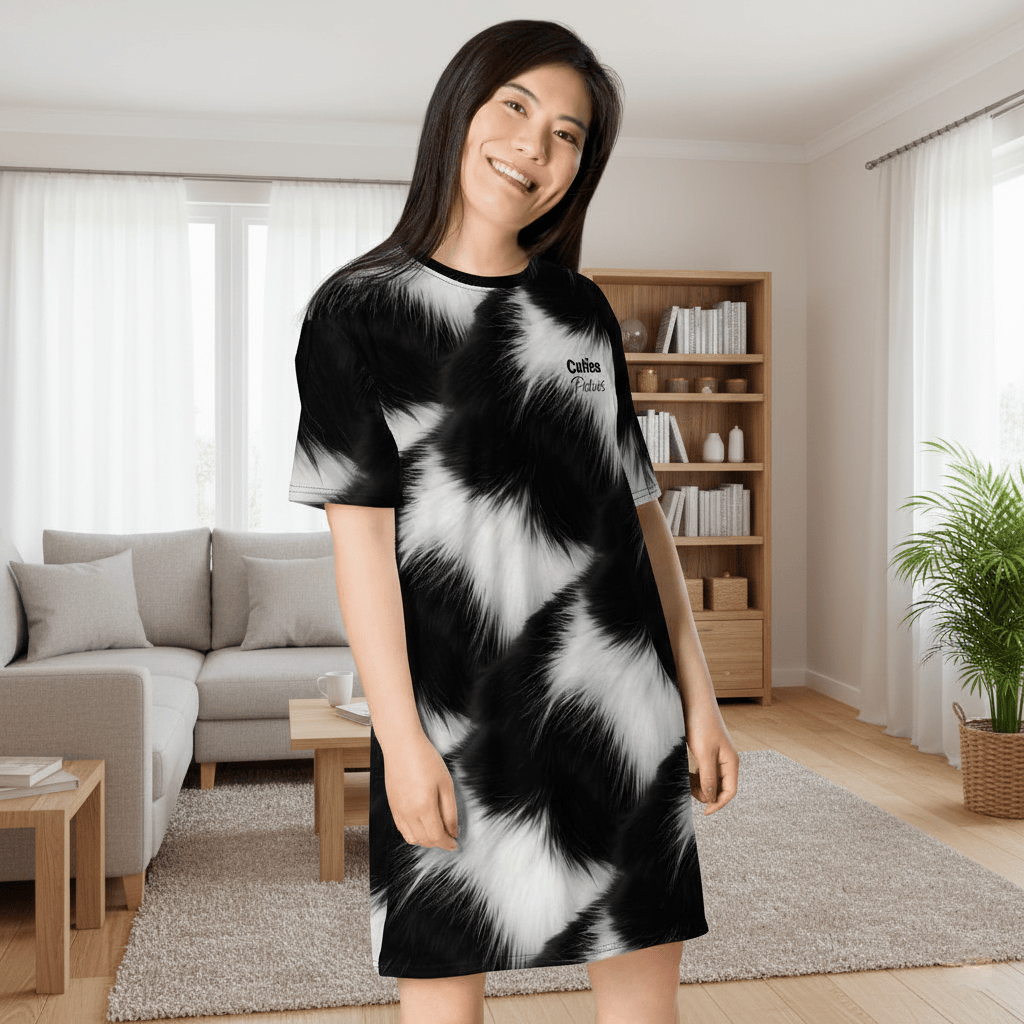 All-Over Print T-Shirt Dress
