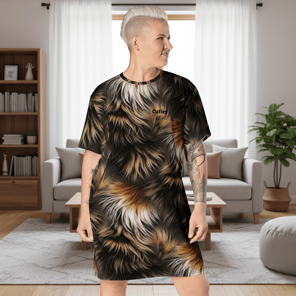 All-Over Print T-Shirt Dress