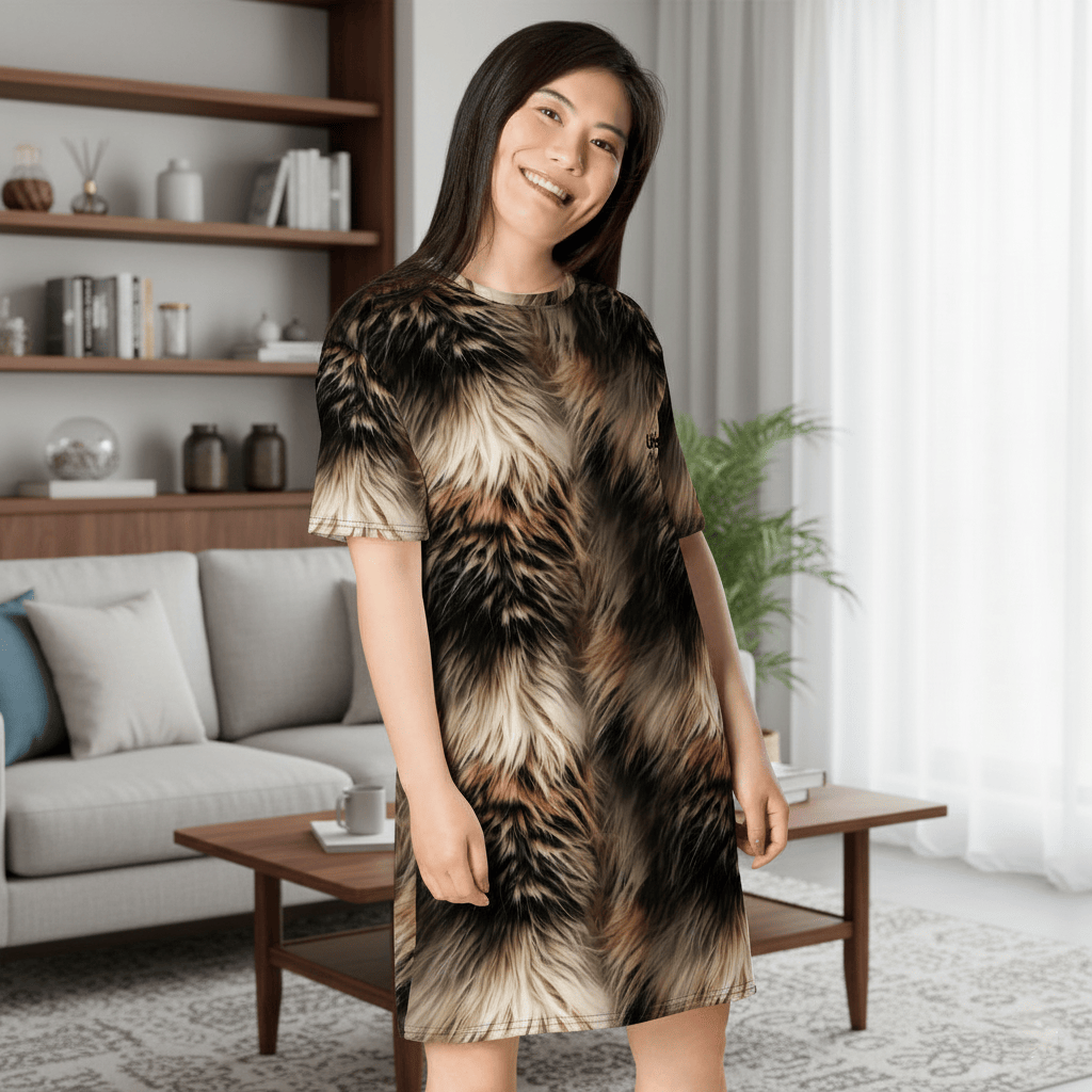 All-Over Print T-Shirt Dress