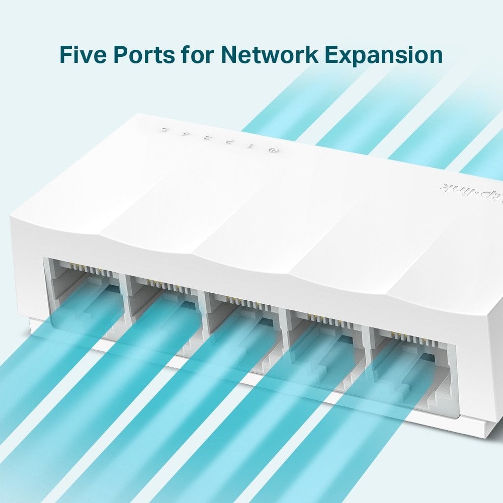 5× 10/100Mbps Auto-Negotiation RJ45 ports, supporting Auto-MDI/MDIXGreen Ethernet technology sav…