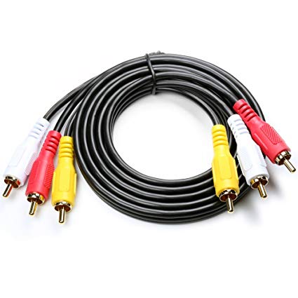 High Quality 3 X RCA Male to 3 X RCA Male Audio &amp; Video Cable
 	Durable OFC Conductors with Gold Plated Connectors
 	RCA Composite RCA Composite Video + 2 RCA Stereo Audio
 	Excellent Signal Transmission Functionality. Fully Moulded 6.2 Meter Long Lead
 	Unmatched Quality And Top-Line Performance for Audio Devices Home Theater