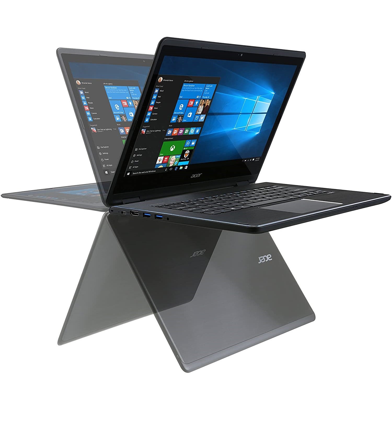 
The latest Acer Aspire R 14 convertible-hybrid laptop features a solid, versatile design, a 14-inch 1080p HD screen, strong performance, and excellent battery life.


