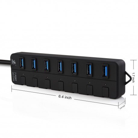 




HUB 7 Port USB 3.0/ CABLE 1.2M / 5 Gbps Super speed Portable Powered USB Hub For Note Book/MacBook Air/ Tablet PC




