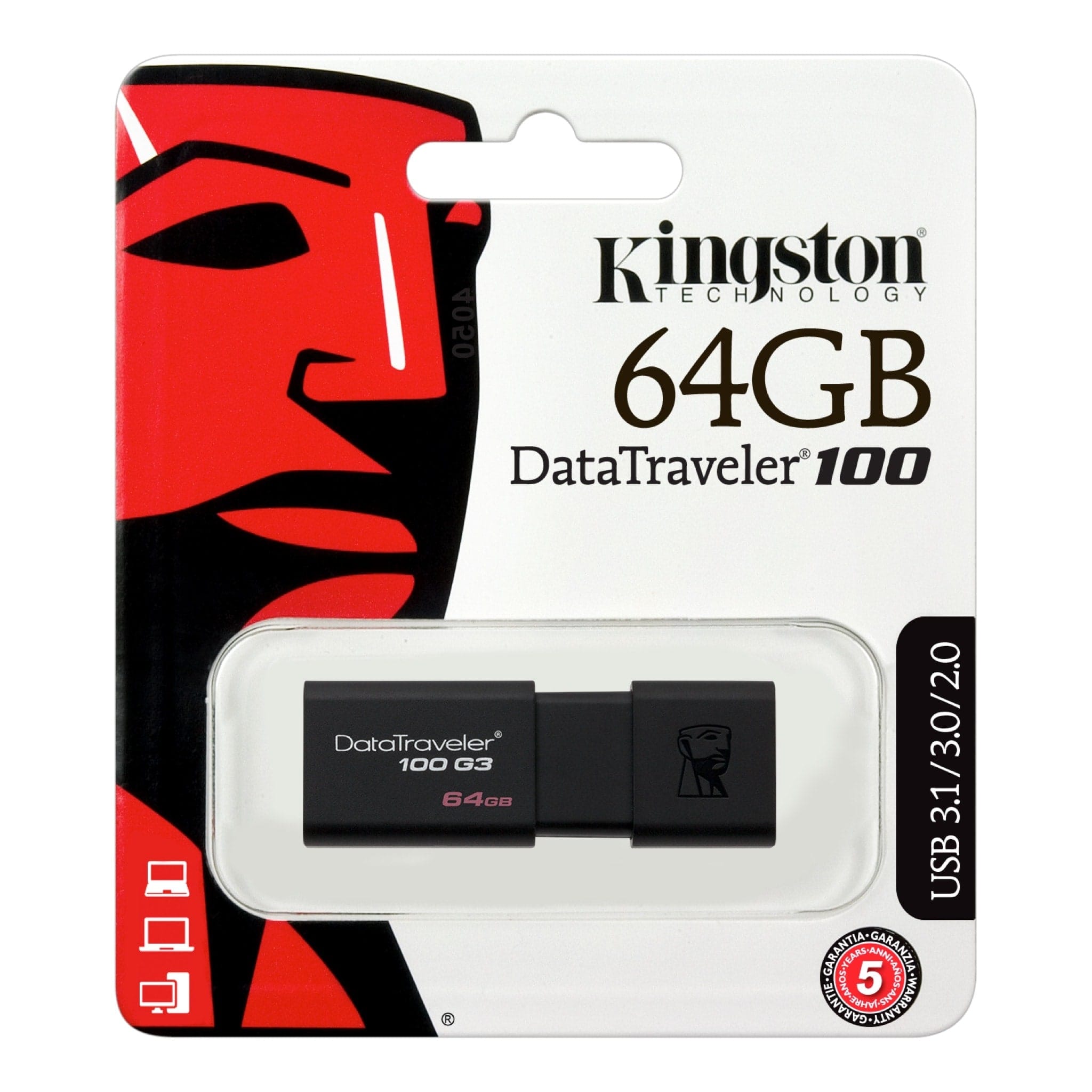 DataTraveler® 50 is a lightweight USB Flash drive available in capacities from 8GB to 128GB1. The drive’s compact, capless design features a metal casing that complements any compatible device and colourful accents that range by drive capacity. Backward compatible with existing USB 2.0 ports for convenience, this USB 3.1 Gen 1 (USB 3.0)2 drive ensures easy data transfer between devices. DT 50 is backed by a five-year warranty, free technical support and legendary Kingston® reliability.