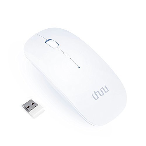 Portable Rechargeable Wireless Mouse Noiseless and Silent Click with 800/1200/1600 DPI for Pc MAC Laptop Computer