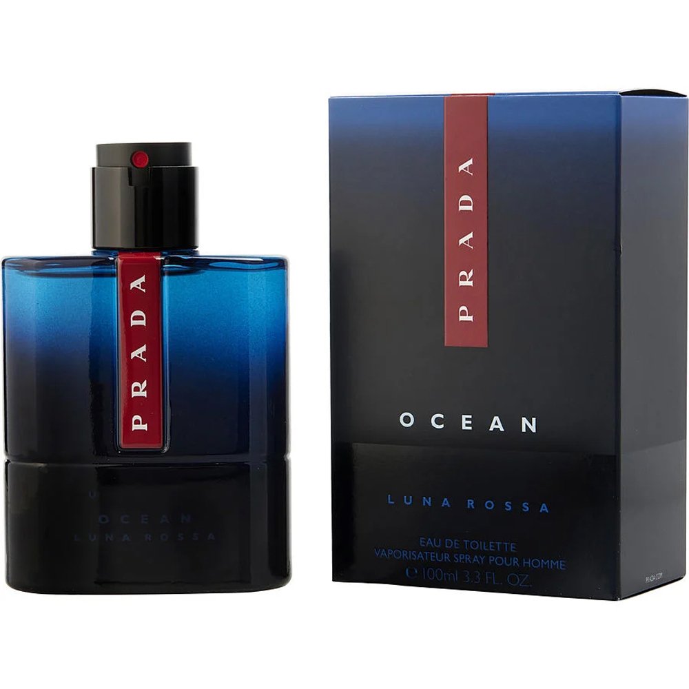 PRADA Luna Rossa Ocean Men`s Eau de Toilette Spray - 3.3 oz