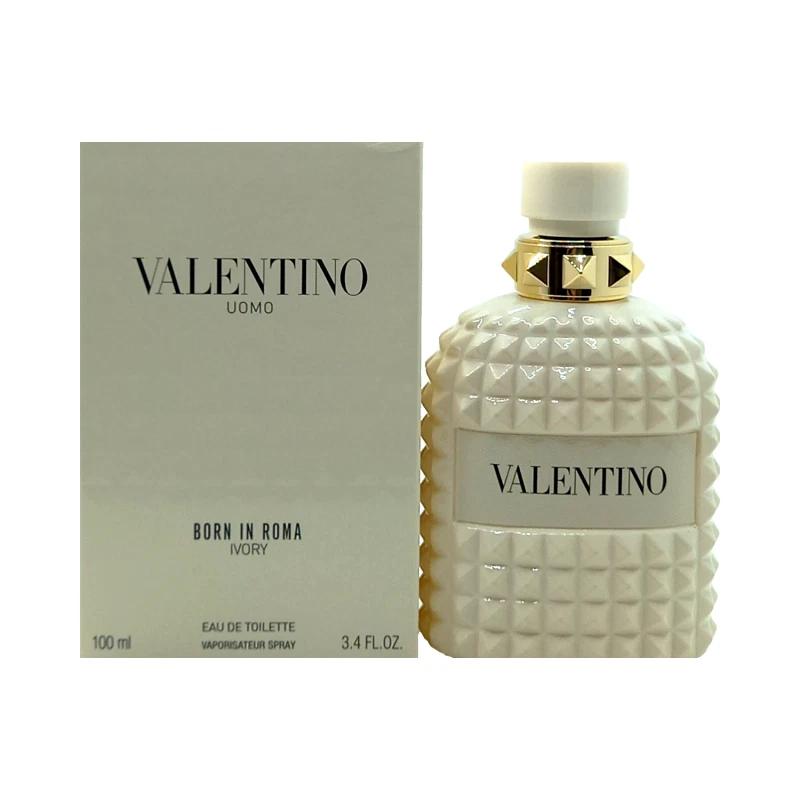 VALENTINO UOMO BORN IN ROMA IVORY EAU DE TOILETTE SPRAY FOR MEN 3.4 Oz / 100 ml