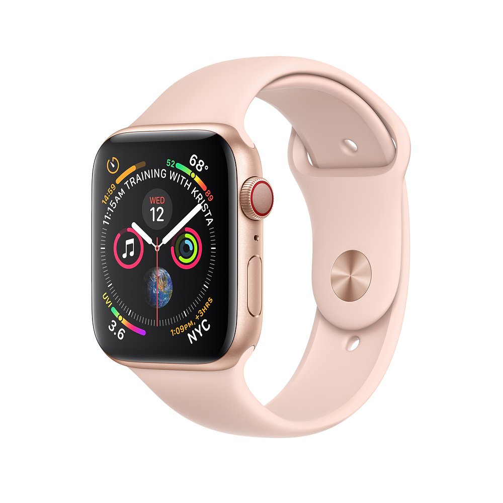 Gold Aluminum Case with Pink Sand Sport Band