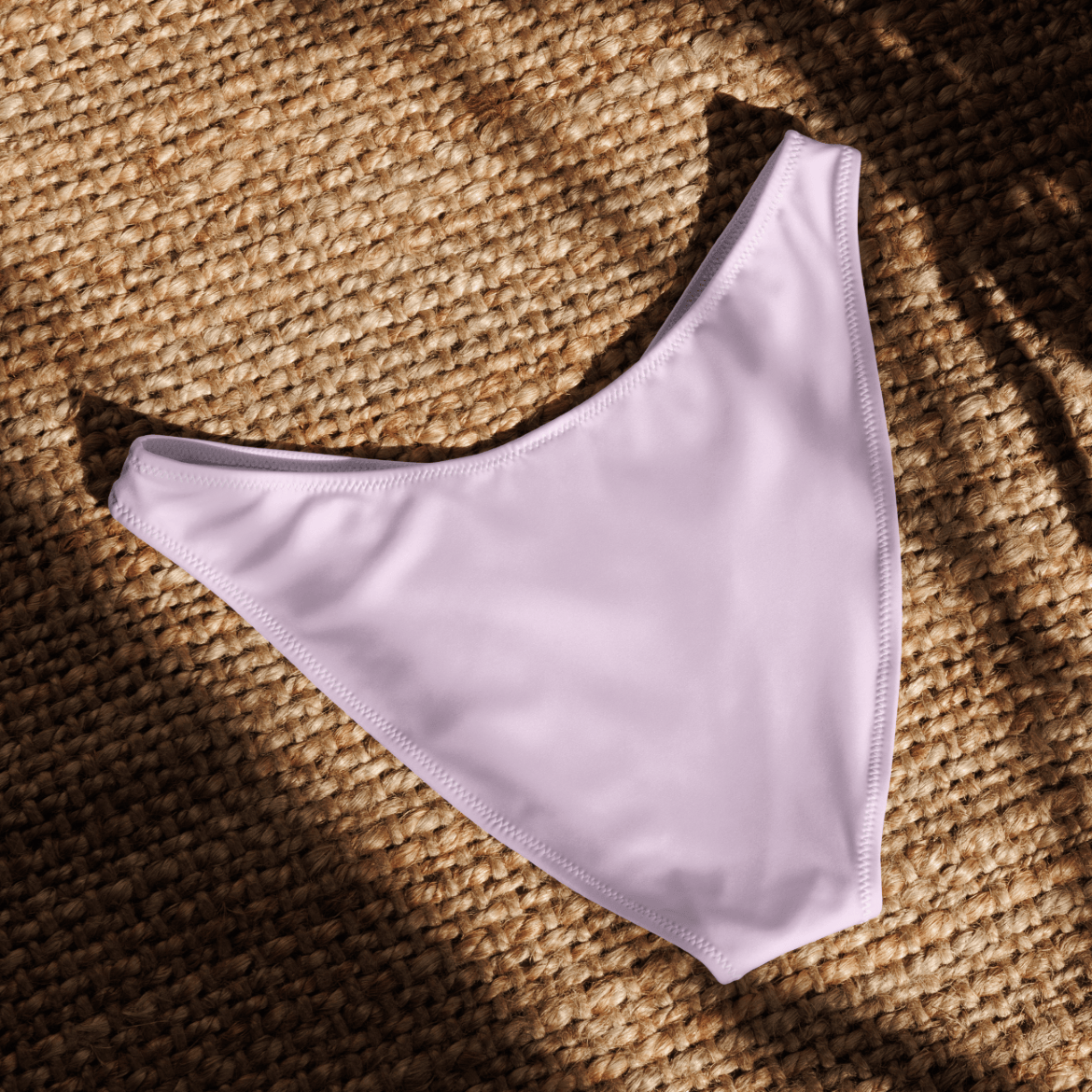 Fairy Dreams Light Pink Recycled V-Cut Bikini Bottom – High-Leg Sustainable Swimwear for Women