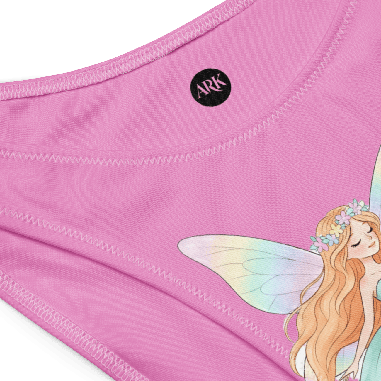 Fairy Dreams Pink Recycled V-Cut Bikini Bottom | Women's Sustainable High-Leg Swimwear