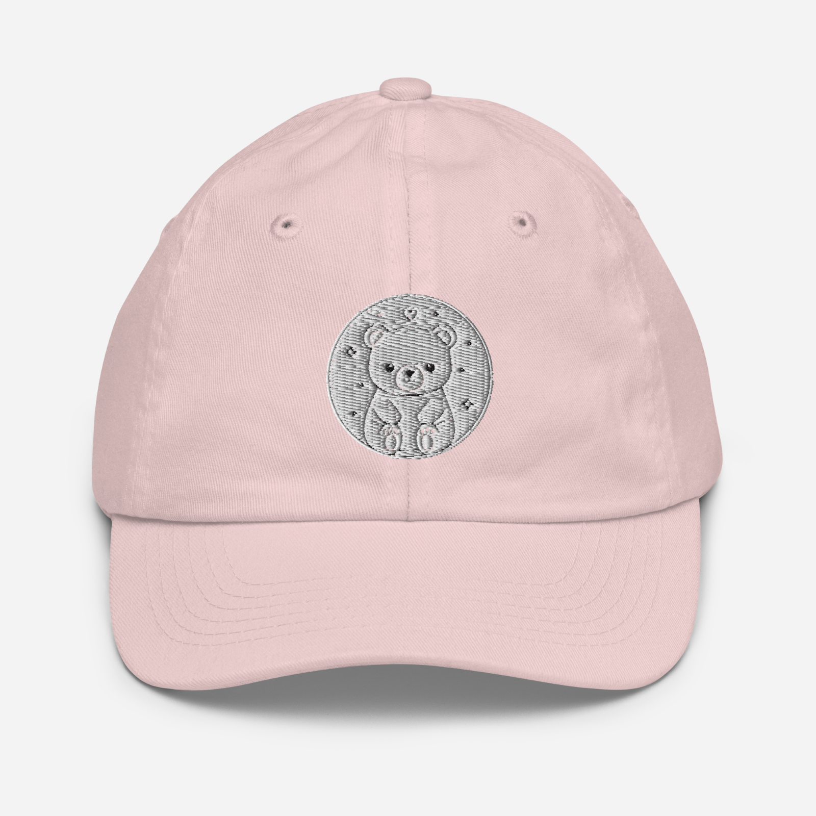 Youth Baseball Cap – Cute Bear Embroidered Hat for Kids