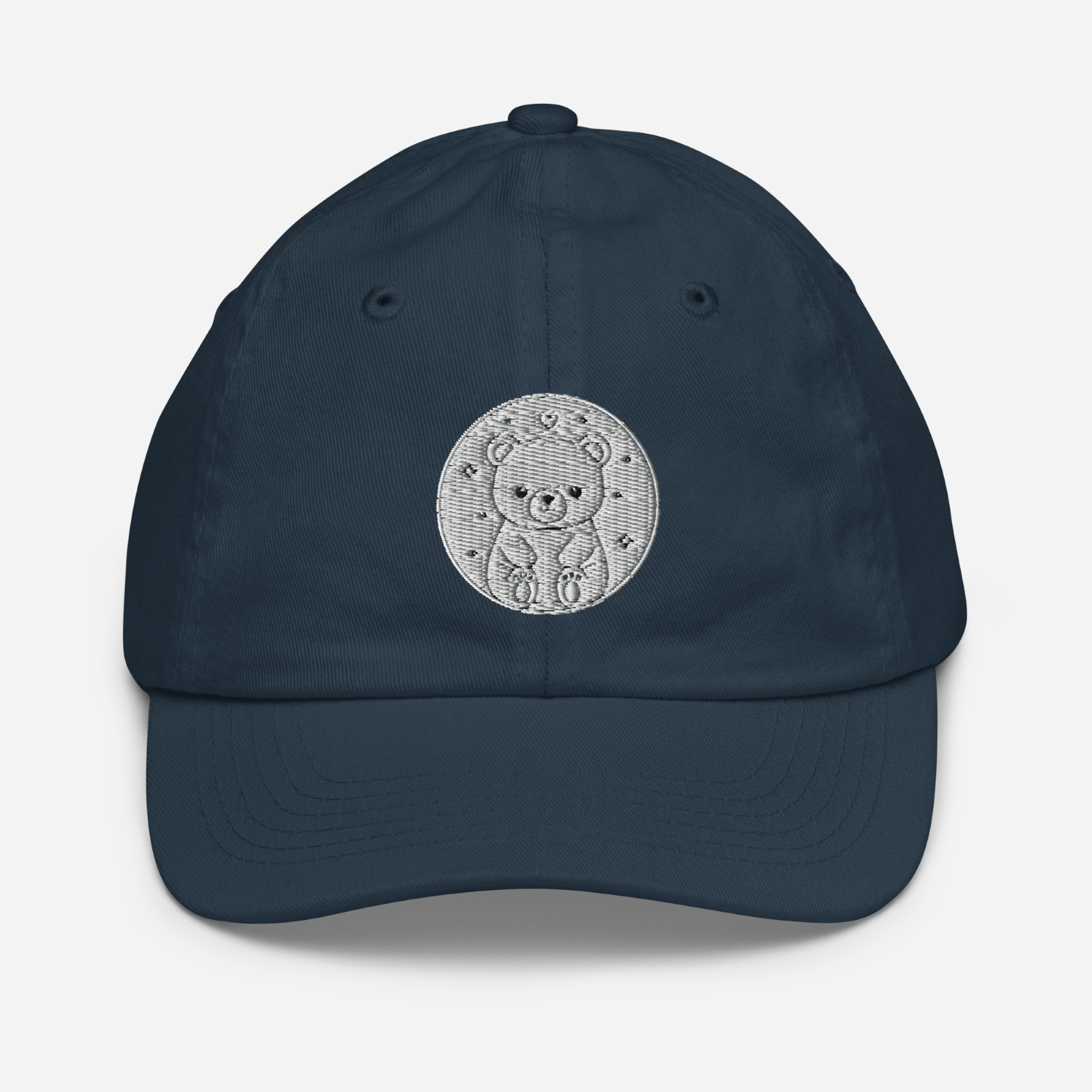 Youth Baseball Cap – Cute Bear Embroidered Hat for Kids