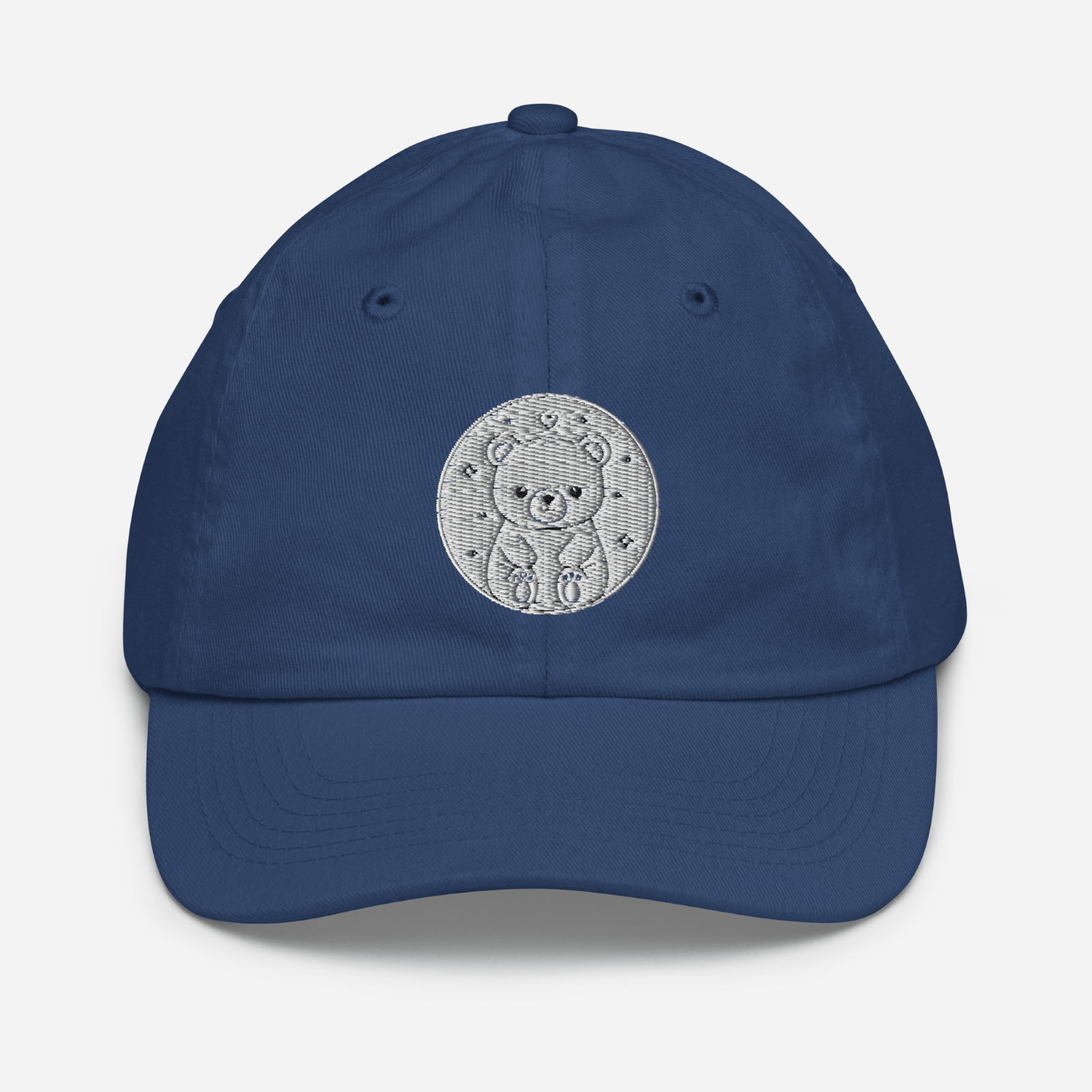 Youth Baseball Cap – Cute Bear Embroidered Hat for Kids