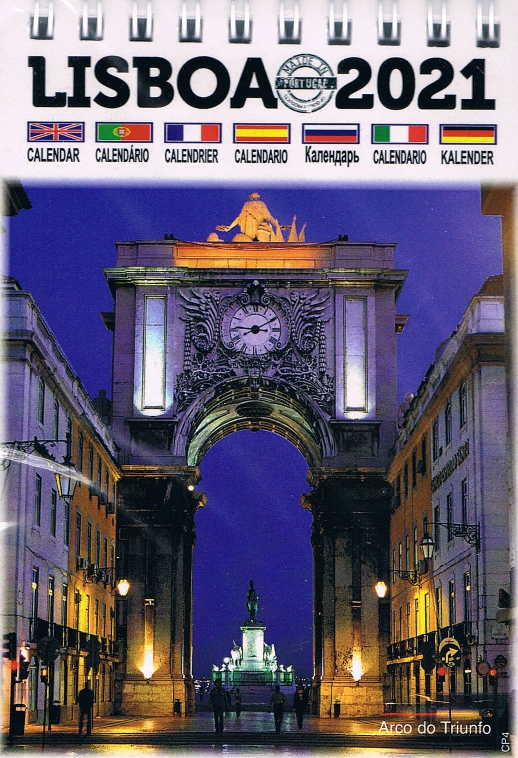 Rua Augusta Arch Lisbon Desk Calendar 2021
