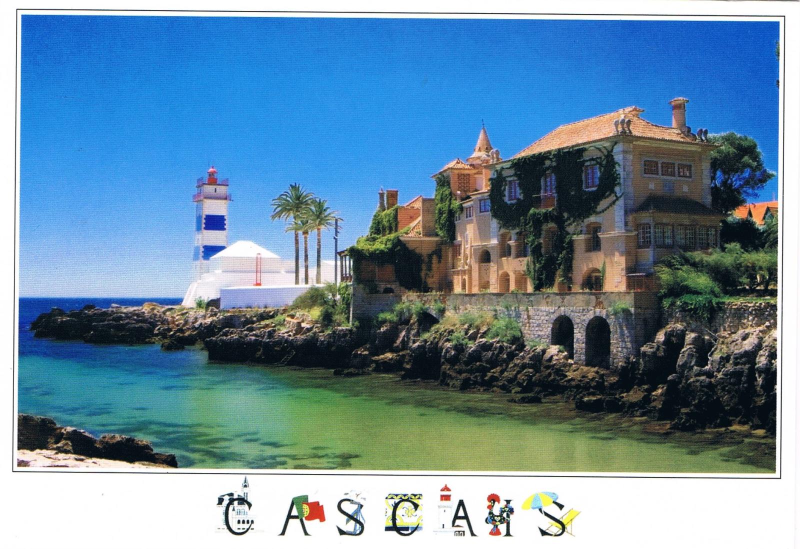 Santa Marta Lighthouse and Museum Waterfront Cascais Premium Postcard